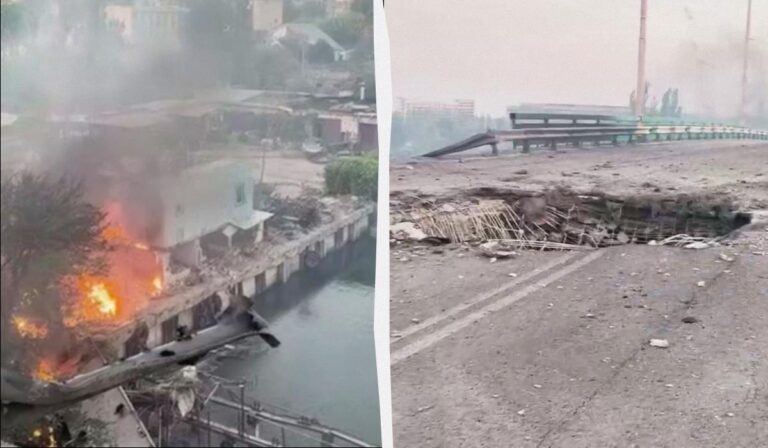 В Херсоні закликали евакуюватися мешканців цілого мікрорайону на тлі удару РФ по мосту (відео)