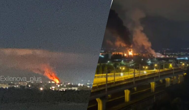 У Сочі загорілася нафтобаза через атаку безпілотників