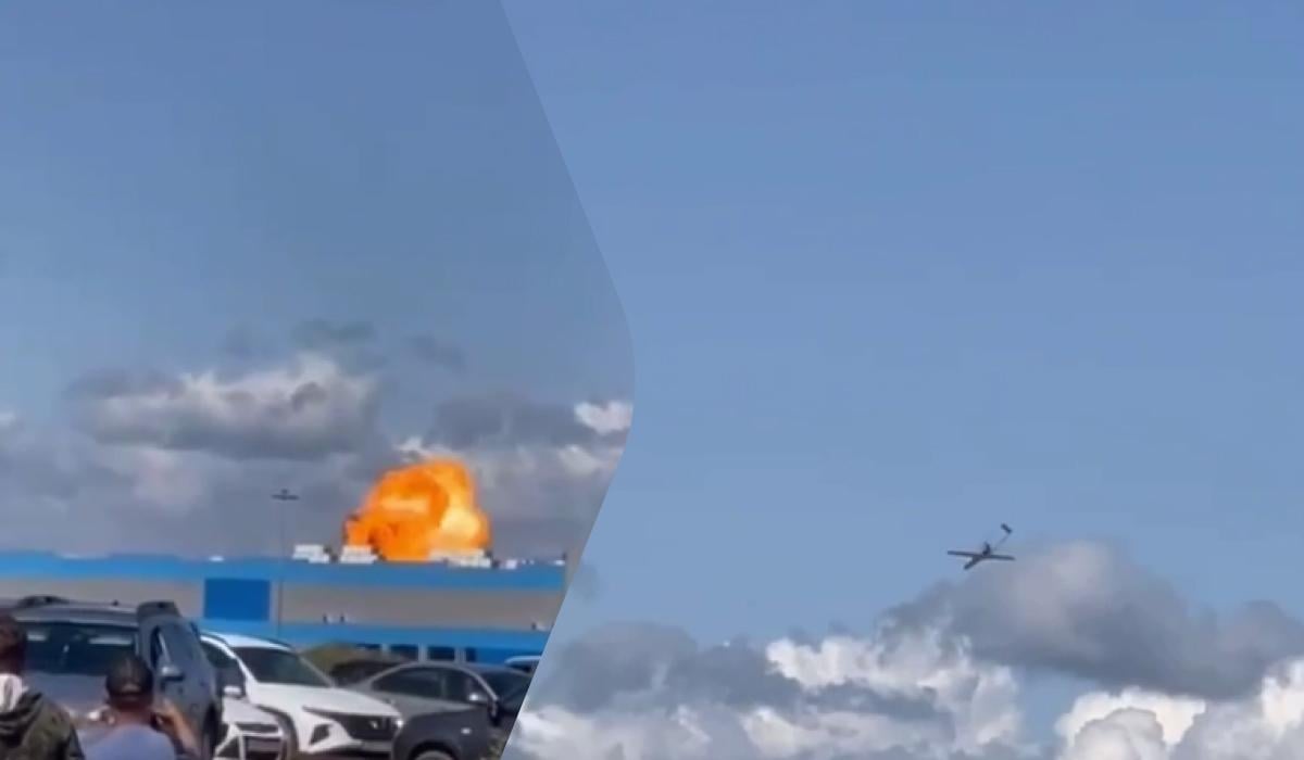 Українські дрони підпалили склад "Шахедів" у Татарстані (відео)