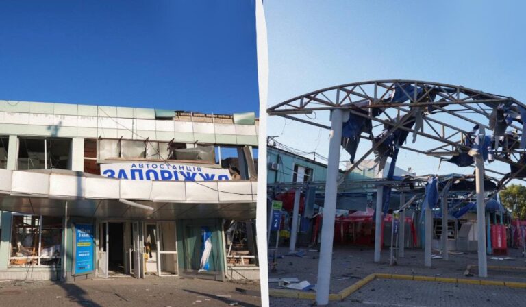 Росія скинула бомби на автовокзал і клініку в Запоріжжі (відео)